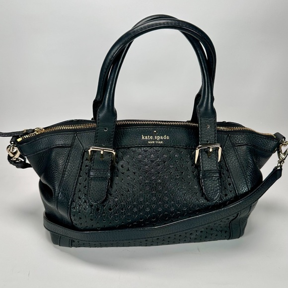 Kate Spade Mercer Isle Small Sloan Black Genuine Leather Satchel Shoulder Bag - Picture 4 of 16